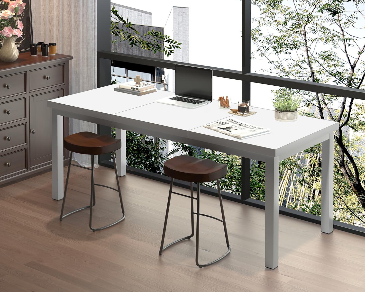 높이 조절이 가능한 다리가 있는 63인치 컴퓨터 책상, - Home Office Work Table 리뷰 및 가격